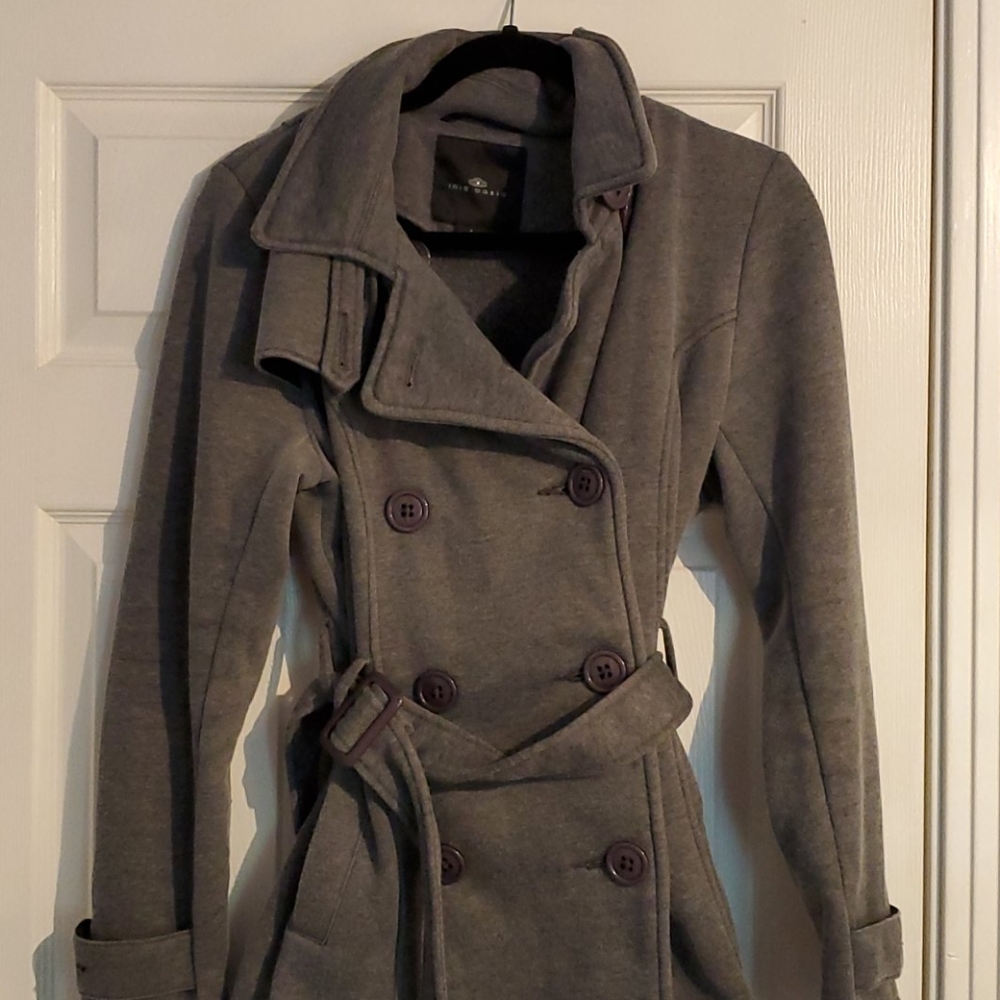 Dark gray peacoat